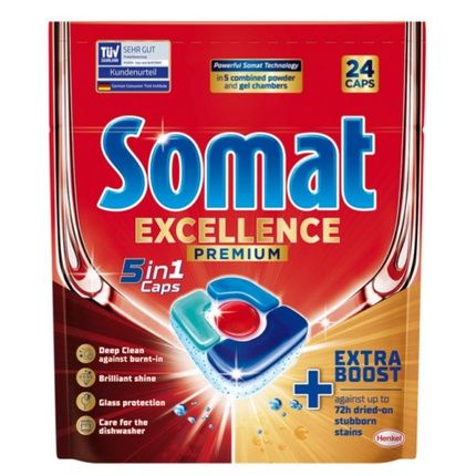 Somat 24Pcs Excellence 5In1 Dishwasher Tablets