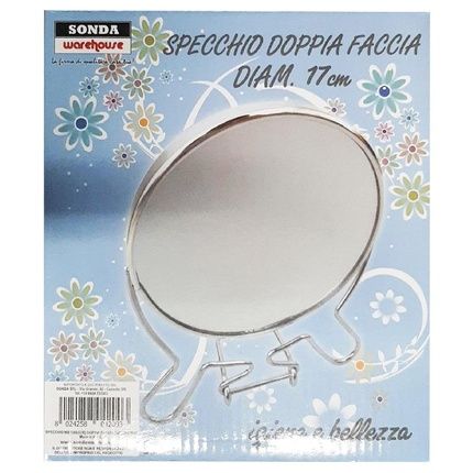 Sonda Round Bilevel Mirror With Support, 17Cm
