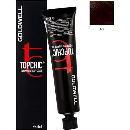 Goldwell Topchic Hair Color 4B Havana Brown 60Ml - Image 3