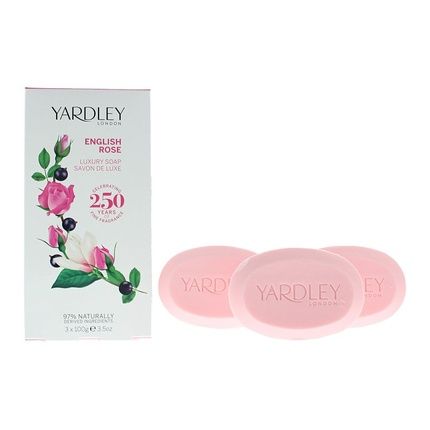 Yardley London English Rose Luxury Soap Pack Of 3 X 100G