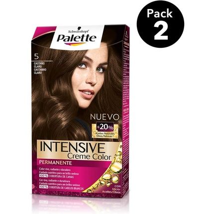 Palette Intense Shade 5 Light Brown Permanent Colour Schwarzkopf Palette Icc 5 Light Brown