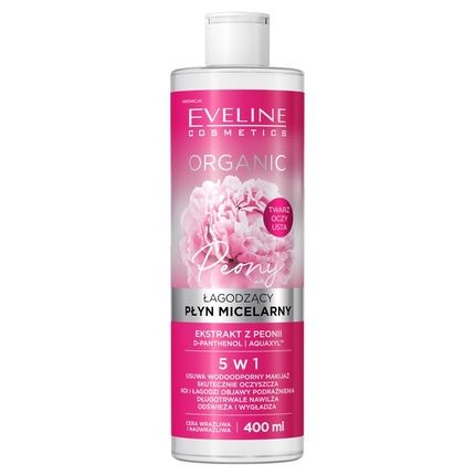 Eveline Organic Soothing Micellar Liquid For Sensitive And Hypersensitive Skin Peony Extract 400Ml