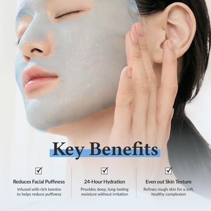 Dralthea Aqua Blue Hydration Mask To Reduce Facial Puffiness With Tannins - Image 3