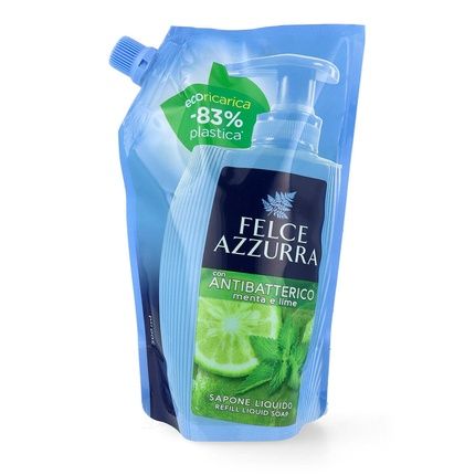 Paglieri Felce Azzurra Antibacterial Mint & Lime Liquid Soap 500Ml Refill