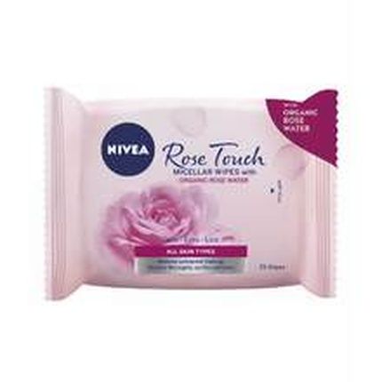 Nivea Rose Touch Micellar Wipes With Organic Rose Water 25Pc