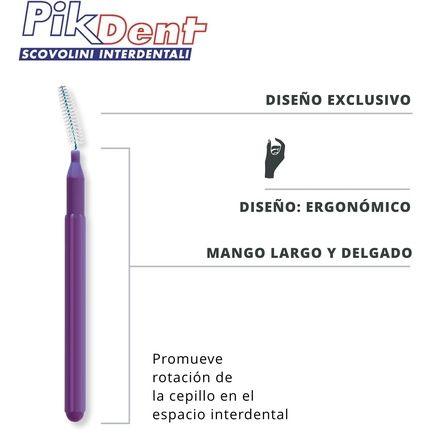 Pikdent Interdental Brushes With Steel Core And Tytex Bristles Size 2 Purple 0.5Mm Cylindrical - Image 3