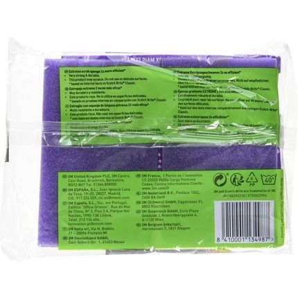 Fibre Scotch-Brite With Sponge Purple Extreme Comfort Scrubber