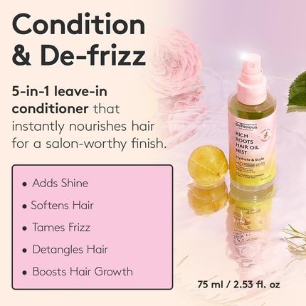 Delhicious 5-In-1 Leave-In Conditioner Spray Ayurvedic Hair Oil Mist