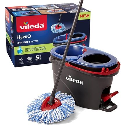 Vileda H2Pro Spin Mop System - Separates Clean And Dirty Water - Effortless