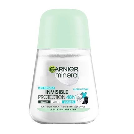 Garnier Invisible Protection 48H Clean Cotton Women Roll-On Antiperspirant 50Ml