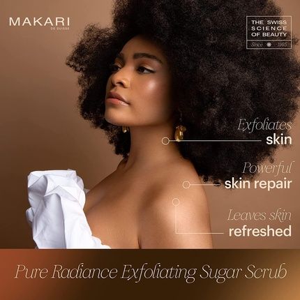 Makari Pure Radiance Exfoliating Sugar Scrub 4.4 Oz - Rejuvenates And Nourishes