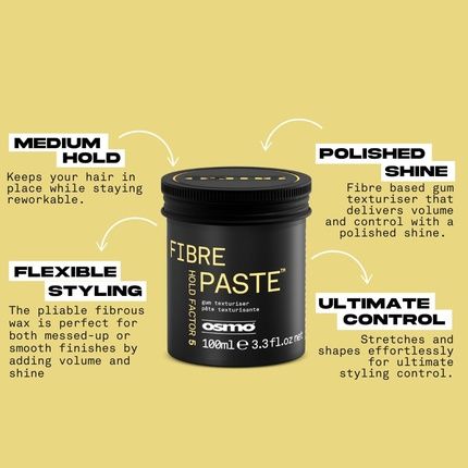 Osmo Fibre Paste Hair Texturiser Barber Moulding Paste Flexible & Firm