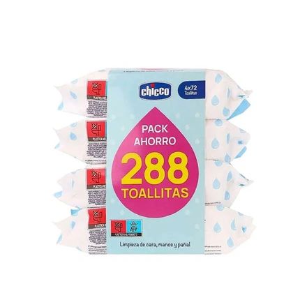 Chicco Wipes 4 Packs Of 72 Units