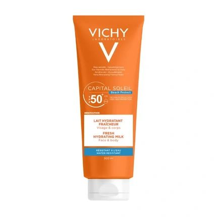 Vichy Capital Soleil Face And Body Milk Spf 50 300Ml Protective Lotion