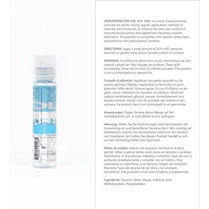 Jo H20 Water-Based Lubricant 30Ml