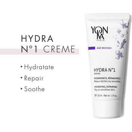 Yon-Ka Hydra Ndeg1 Anti-Aging Cream For Dry Skin 50Ml With Hyaluronic Acid And Vitamin C - 94% Natural Origin - Image 3