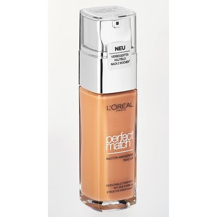 L'Oreal Paris Perfect Match Makeup Liquid Foundation With Hyaluronic And Aloe Vera 30Ml Golden Toffee - Image 3