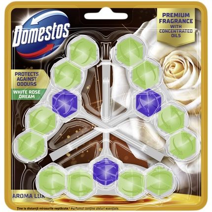 Domestos White Rose Dream Toilet Air Freshener 3X50 Grams