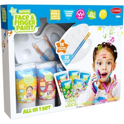 Natural Face & Finger Paint Tube Multi Colors 5X65Ml