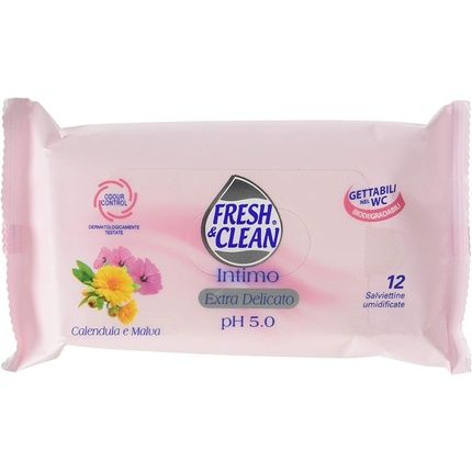 Fresh & Clean Intimate Cleansing Wipes 12 Pieces - Intimate Line