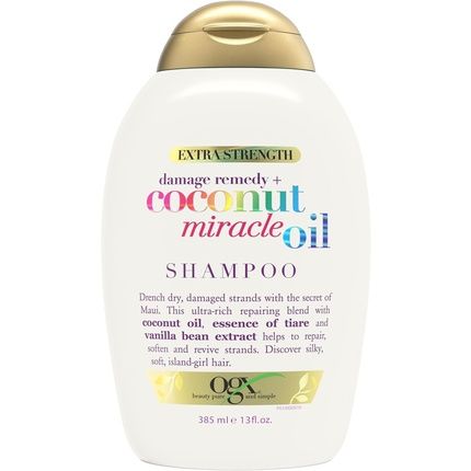 Ogx Extra Strength Damage Remedy Coconut Miracle Oil Shampoo For Dry Frizzy Hair