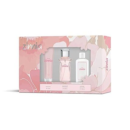 Zinnia Flor De Zinnia Gift Set For Women Edt 100Ml + Body Lotion 100Ml + Hand Cream 75Ml