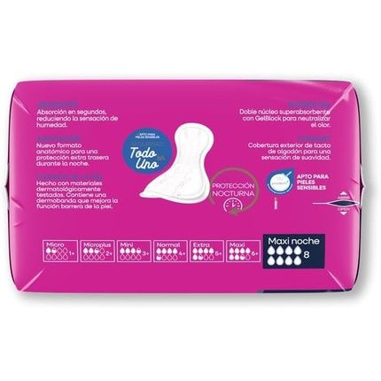 Indasec Discreet Maxi Night Urine Loss Pads - Pack Of 12 - Image 3