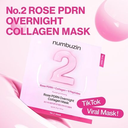 Numbuzin No2 Overnight Face Mask Rose Pdrn Collagen Mask