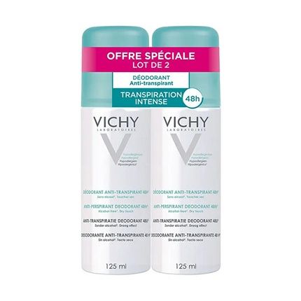 Vichy Anti-Perspirant Deodorant 48H Effectiveness 125Ml - Pack Of 2