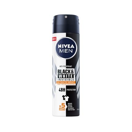 Nivea Men Black & White Invisible Ultimate Impact Antiperspirant Spray 150Ml