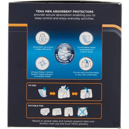 Tena Men Absorbent Display Screen Level 3 Pads 8 Pieces