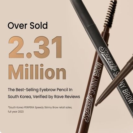 Peripera Speedy Skinny Brow Eyeliner - Long Lasting Super Slim Smudge Proof - Image 3