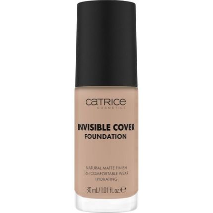 Catrice Invisible Cover Foundation 30Ml 020N Moisturizing Long-Lasting Natural For Dry Skin Vegan Oil-Free Paraben-Free Microplastic-Free