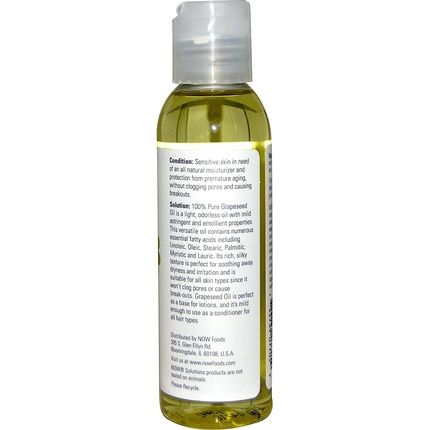 Now Foods Grape Seed Oil 4 Fl Oz (118Ml)