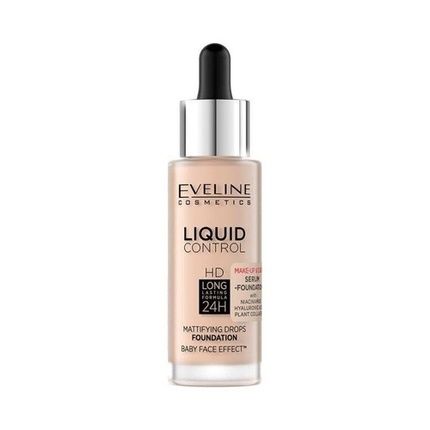 Eveline Liquid Control Hd Foundation In Dropper No. 02 Niacinamide 32Ml