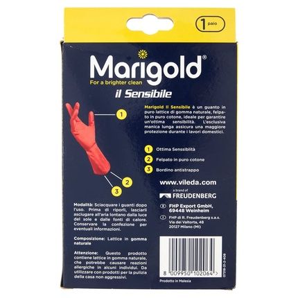 Marigold Sensitive Glove - Thin, Pure Cotton Plush, Long Cuffed, Tear Resistant, Large - Image 3