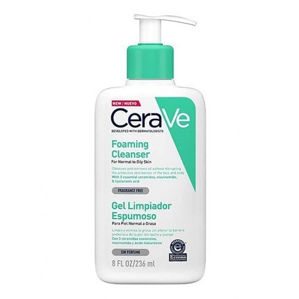 Cerave Foaming Cleanser 236Ml Cleansing Foaming Gel For Normal To Oily Skin - Image 4