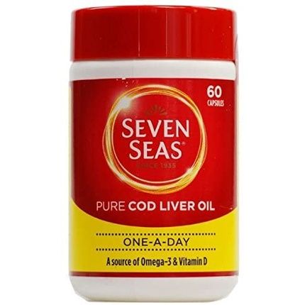 Seven Seas Pure Cod Liver Oil One-A-Day Capsules 60 Capsules