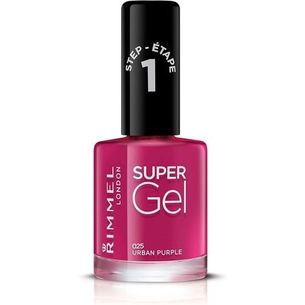 Rimmel London Supergel Kate Nail Lacquer 025 Urban Purple 12Ml