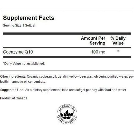 Swanson Coq10 100 100Mg 50 Softgels
