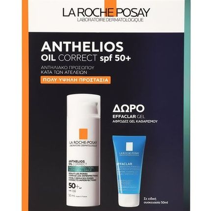 La Roche-Posay Anthelios Oil Correct Spf50 Sunscreen With Effaclar Gel 50Ml Set