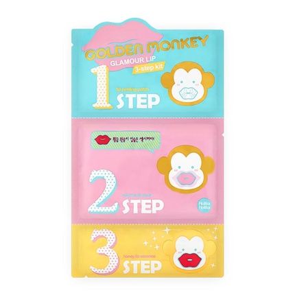 Golden Monkey Glamour Lip 3-Step Kit - 5.5G Regenerating And Moisturizing Lip Product