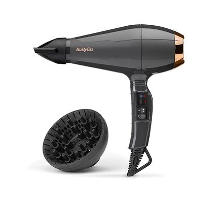 Babyliss Italian Air Pro 2200 Gray Ac Motor Hair Dryer With Ion Technology 6719De - Image 3