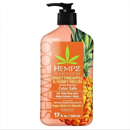 Hempz Biotin Shampoo Sweet Pineapple & Honey Melon For Thin Fine Hair Growth