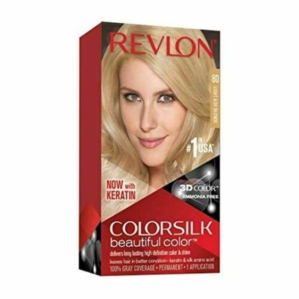 Revlon Colorsilk Permanent Hair Colour 80 Light Ash Blonde 200Ml - Image 4