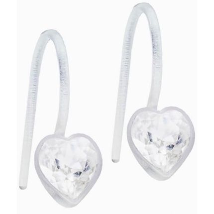 Blomdahl Nickel Free Medical Plastic Heart Crystal Pendant Earrings