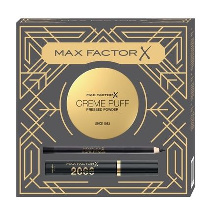 Max Factor Max Factorset Creme Puff Matte Face Powder, 2000 Calorie Mascara, Kohl Pencil Eye Pencil