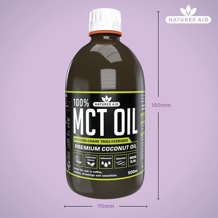 Natures Aid Natural Pure Mct Oil From Premium Coconut Oil 500Ml - Image 3