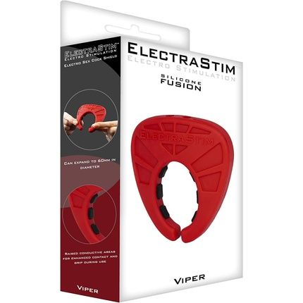 Electrastim Silicone Fusion Viper Cock Shield Red 50G