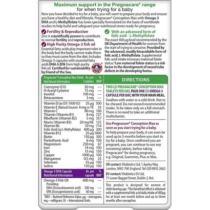 Vitabiotics Pregnacare Conception Max 84 Tablets/Capsules